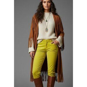 Banana Republic Avery Corduroy low Rise  Ankle Pants 4 Yellow Women's